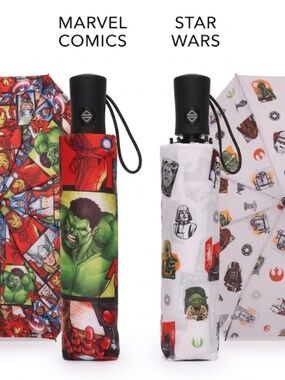 Star Wars & Marvel Avengers 2-Pack Compact Telescopic Umbrellas
